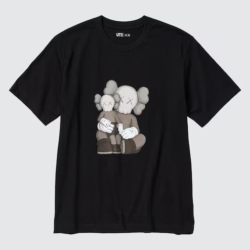 Kaws x Uniqlo T-Shirt „Schwarz“